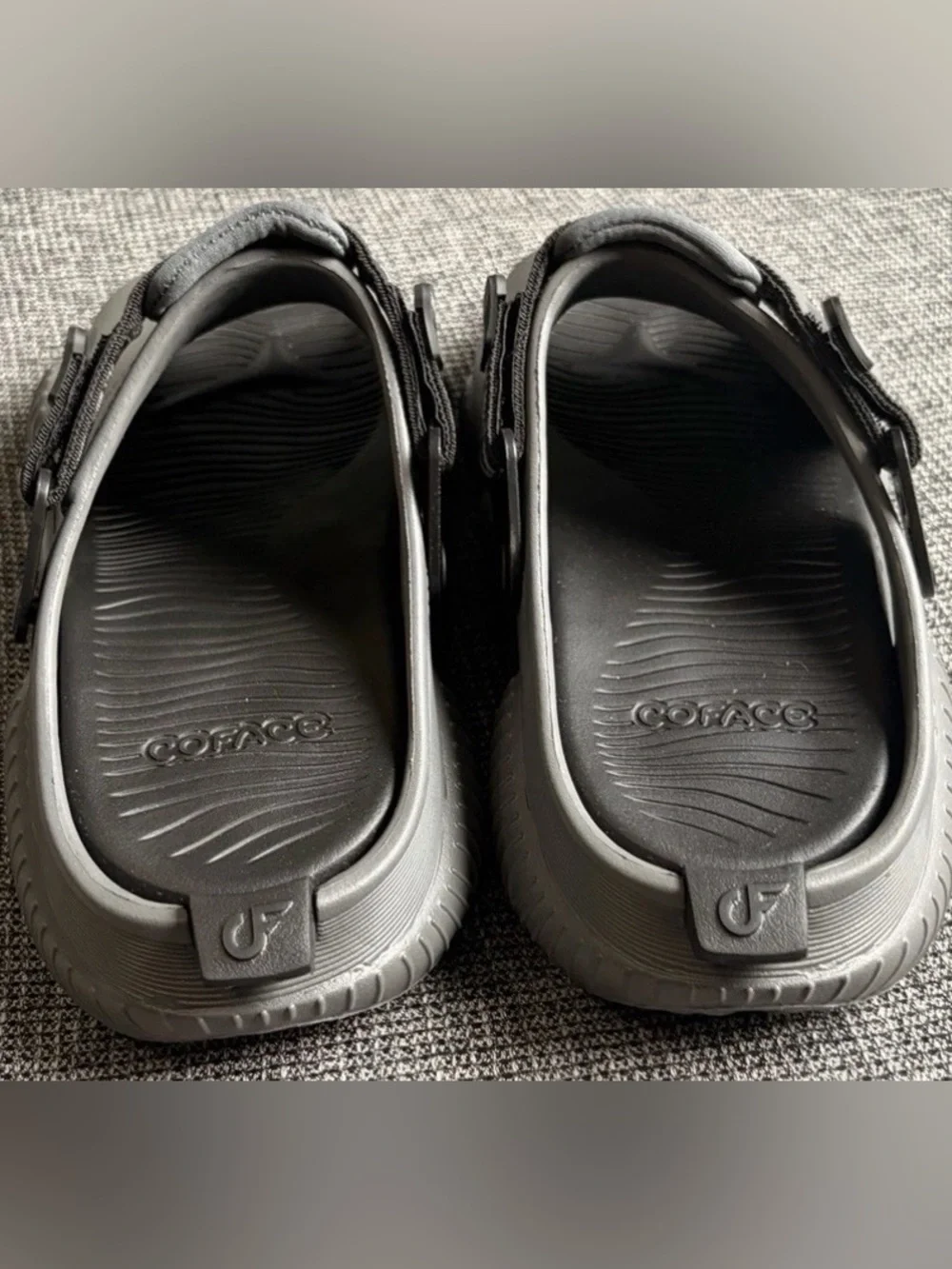 Men's COFACE Orthotic Mules Recovery Sandals Black Size 10